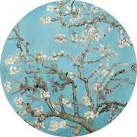 Wizard+Genius van Gogh Almond Blossom Non Woven Wall Mural 140x140cm Round | Yourdecoration.co.uk